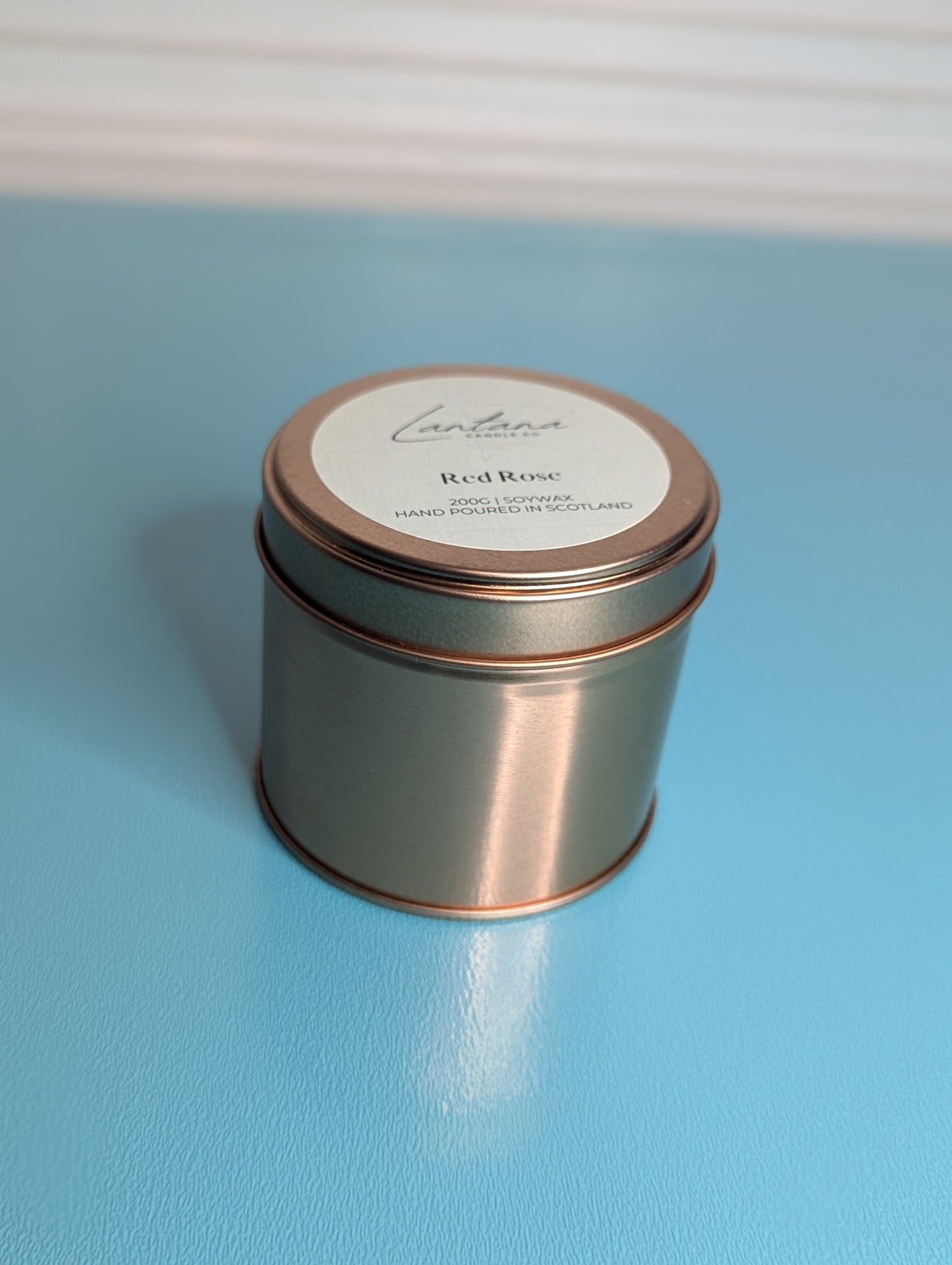 Rose Gold Container Candle - Red Rose